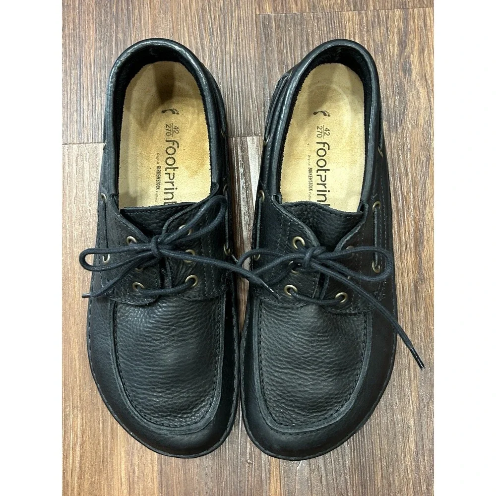 Footprints By Birkenstock Southport Black Leather Shoes Mens 9 Women's 11 NWOT
